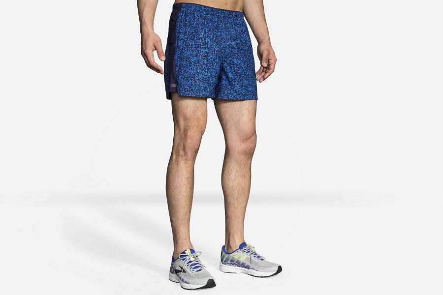 Brooks Sherpa 5 Men Clothing & Running Short Blue UFS142736